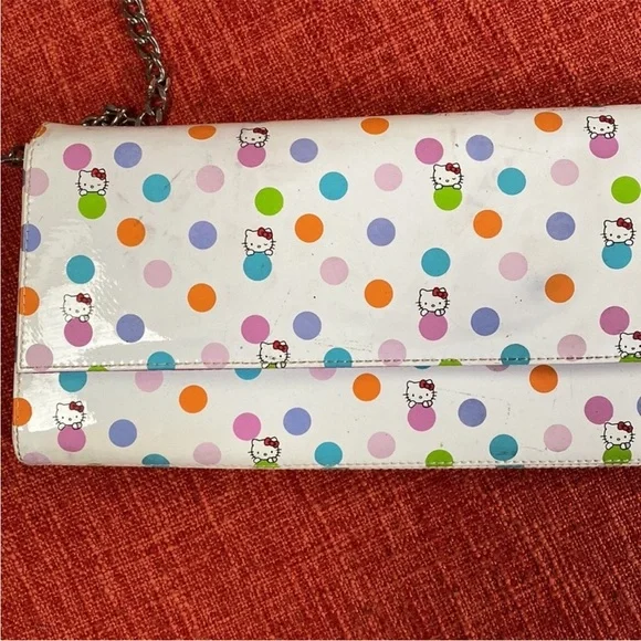 RARE Y2K Runway HEATHERETTE x HELLO KITTY Clutch Purse Bag - Picture 13 of 16